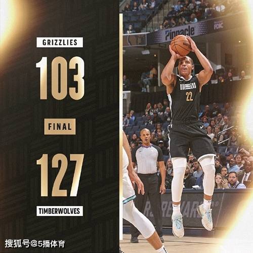 NBA战况：森林狼127-103轻取灰熊迎6连胜 戈贝尔16+20+6帽 唐斯24+7