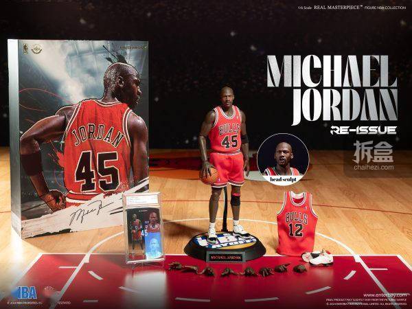 ENTERBAY 迈克尔乔丹 MJ 芝加哥公牛队 45号 1/6可动人偶 NBA