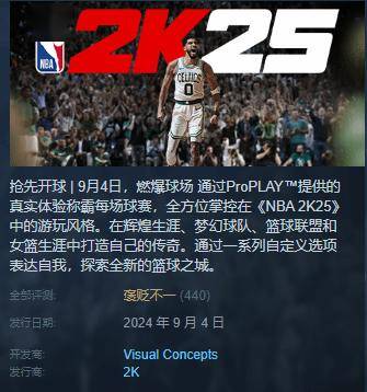 《NBA 2K25》褒贬不一：PC终于次世代 但BUG不少